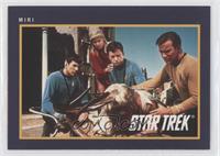 Miri, Spock, Yeoman Janice Rand, Dr. Leonard McCoy, Captain Kirk