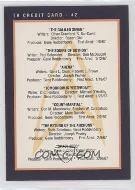 1991 Impel Star Trek 25th Anniversary - [Base] #281 - TV Credit Card - #2