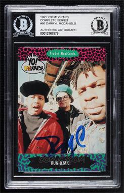 1991 Pro Set MusiCards Yo! MTV Raps - [Base] #66 - Run-D.M.C. [BAS Authentic]
