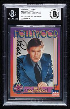 1991 Starline Hollywood Walk of Fame - [Base] #104 - Roddy McDowall [BAS BGS Authentic]