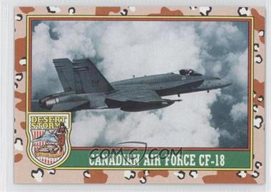 1991 Topps Desert Storm - [Base] #17.1 - Canadian Air Force Cf-18 (Yellow "Desert Storm")