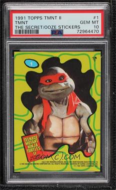 1991 Topps Teenage Mutant Ninja Turtles II: The Secret of the Ooze Movie - Stickers #1 - Rafael [PSA 10 GEM MT]