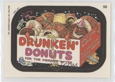 1991 Topps Wacky Packages - [Base] #50 - Drunken' Donuts (Puzzle Piece Back)