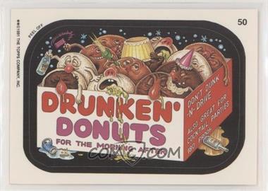 1991 Topps Wacky Packages - [Base] #50 - Drunken' Donuts (Puzzle Piece Back)