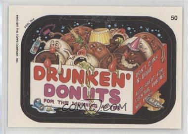 1991 Topps Wacky Packages - [Base] #50 - Drunken' Donuts (Puzzle Piece Back)