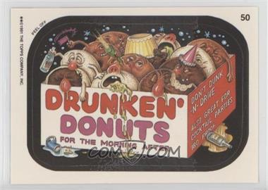 1991 Topps Wacky Packages - [Base] #50 - Drunken' Donuts (Puzzle Piece Back)