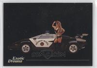 Cathy With Lamborghini Countach (highway Patrol)