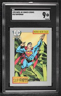 1992 Impel DC Comics DC Cosmic - [Base] #18 - Modern Age Superman [SGC 9 MINT]