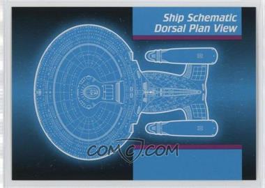 1992 Impel Star Trek The Next Generation - [Base] #045 - Ship Schematic Dorsal Plan View