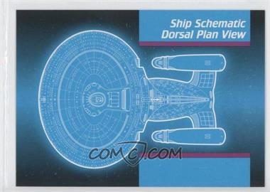 1992 Impel Star Trek The Next Generation - [Base] #045 - Ship Schematic Dorsal Plan View