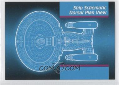 1992 Impel Star Trek The Next Generation - [Base] #045 - Ship Schematic Dorsal Plan View