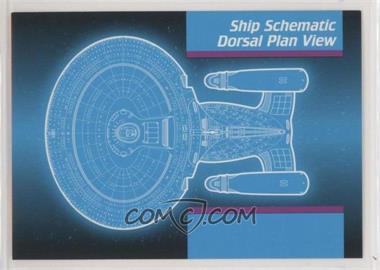 1992 Impel Star Trek The Next Generation - [Base] #045 - Ship Schematic Dorsal Plan View