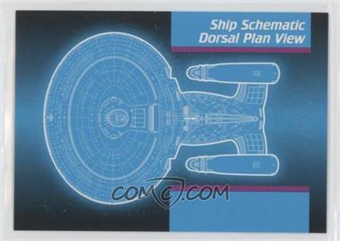 1992 Impel Star Trek The Next Generation - [Base] #045 - Ship Schematic Dorsal Plan View