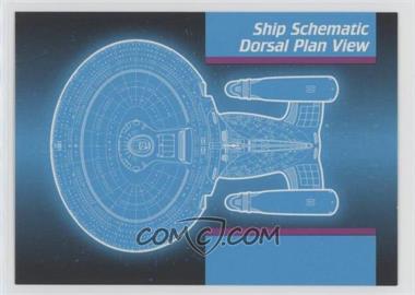 1992 Impel Star Trek The Next Generation - [Base] #045 - Ship Schematic Dorsal Plan View