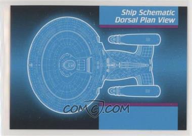 1992 Impel Star Trek The Next Generation - [Base] #045 - Ship Schematic Dorsal Plan View