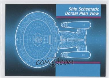 1992 Impel Star Trek The Next Generation - [Base] #045 - Ship Schematic Dorsal Plan View