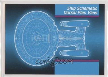 1992 Impel Star Trek The Next Generation - [Base] #045 - Ship Schematic Dorsal Plan View