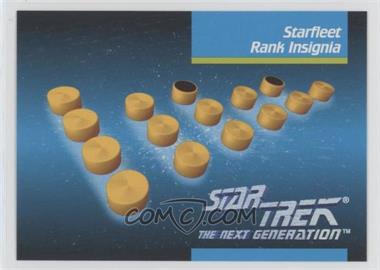 1992 Impel Star Trek The Next Generation - [Base] #076 - Starfleet Rank Insignia