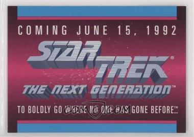 1992 Impel Star Trek The Next Generation - Sample #_COJU - Coming June 15, 1992
