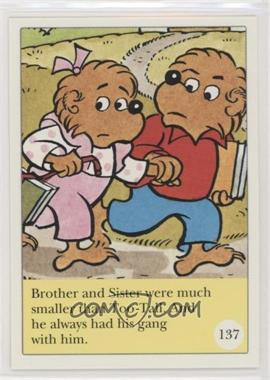 1992 Ken-Wis Berenstain Bears Story Cards - [Base] #137-138 - Brother and Sister were Much Smaller Than Too-Tall...