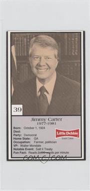 1992 Little Debbie Presidents - [Base] #39 - Jimmy Carter [Good to VG‑EX]