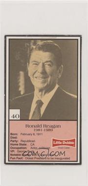 1992 Little Debbie Presidents - [Base] #40 - Ronald Reagan [Good to VG‑EX]