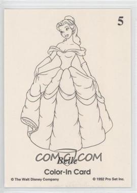 1992 Pro Set Beauty and the Beast - Color-In Cards #5 - Belle, Beast