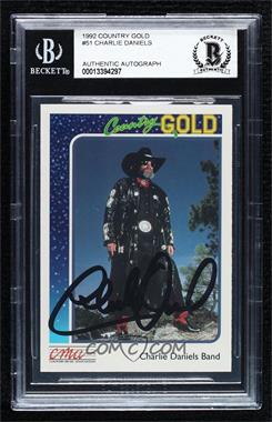 1992 Sterling Cards CMA Country Gold - [Base] #51 - Charlie Daniels Band [BAS BGS Authentic]