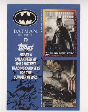 1992 Topps/Stadium Club Batman Returns - Promo Panel #_BATM - Batman [EX to NM]