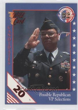 1992 Wild Card Decision '92 - [Base] - 20 Stripe #52 - Colin Powell