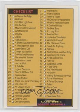 1993 Eclipse National Lampoon's Loaded Weapon 1 - [Base] #110 - Checklist