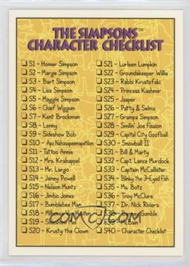 1993 SkyBox Bongo Comics Simpsons - [Base] #S 40 - Checklist