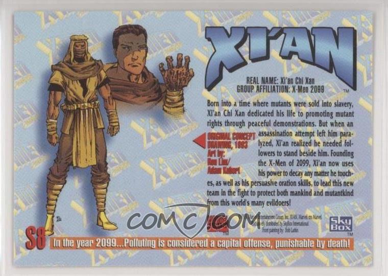 1993 SkyBox Marvel Masterpieces - X-Men 2099 Dyna-Etch #S8 - Xi'an