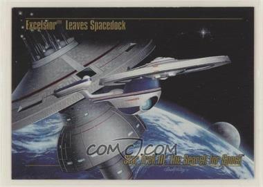 1993 SkyBox Master Series Star Trek - [Base] #25 - Excelsior Leaves Spacedock