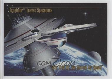 1993 SkyBox Master Series Star Trek - [Base] #25 - Excelsior Leaves Spacedock