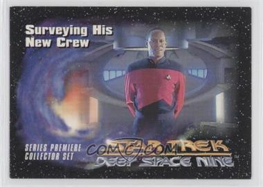 1993 SkyBox Star Trek Deep Space Nine Series Premiere - Factory Set [Base] #03 - Surveying His New Crew [EX to NM]