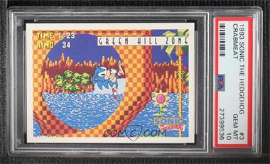 1993 Topps Sonic the Hedgehog - [Base] #3 - Green Hill Zone [PSA 10 GEM MT]