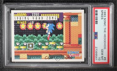 1993 Topps Sonic the Hedgehog - [Base] #6 - Spring Yard Zone [PSA 10 GEM MT]