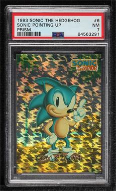 1993 Topps Sonic the Hedgehog - Prism #6 - Sonic the Hedgehog [PSA 7 NM]