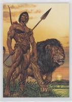 Tarzan and Lion (Cards Illustrated)