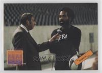 O.J. With Cossell (Howard Cosell's name misspelled)