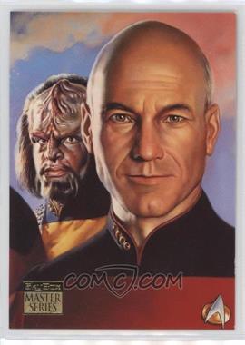 1994 SkyBox Star Trek Masters Series 2 - Crew Triptych #F4 - Captain Picard, Worf