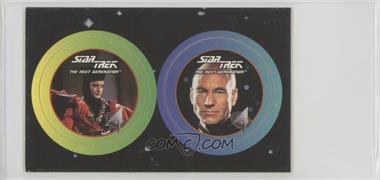 1994 Star Trek The Next Generation Stardiscs Launch Edition - [Base] #17-44 - Q, Jean-Luc Picard