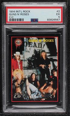 1994 Ultrafigas International Rock Cards - [Base] #2 - Guns N' Roses [PSA 5 EX]