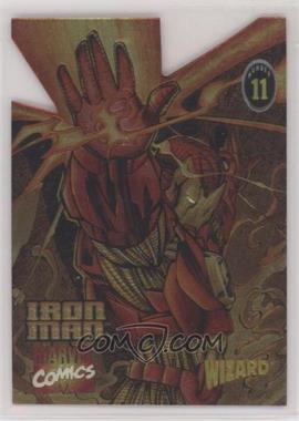 1995-97 Wizard Magazine Chromium Promos - [Base] #11 - Iron Man Die-Cut [EX to NM]