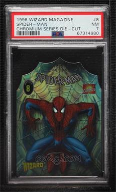 1995-97 Wizard Magazine Chromium Promos - [Base] #8 - Spider-Man Die-Cut [PSA 7 NM]