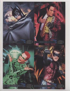 1995 Fleer Ultra Batman Forever - Target Sheet #1-4 - Batman, Two-Face, Riddler, Robin [EX to NM]