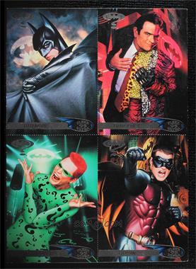 1995 Fleer Ultra Batman Forever - Target Sheet #1-4 - Batman, Two-Face, Riddler, Robin