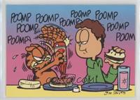 Late for Dinner, Garfield Plays Catch Up with the Ketchup