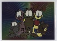 Nermal, Arlene, Garfield, Odie, Pookie